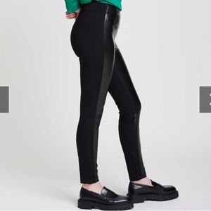 New! Bylyse Black vegan leather front pants leggings size XL